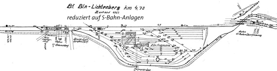 Lageplan 1967 Stellwerk B11 Lichtenberg