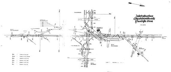 Lageplan Stellwerk Bik-S Biesdorfer Kreuz 1978