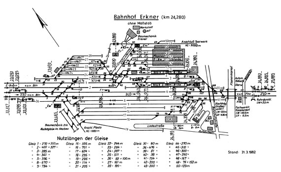 Lageplan Stellwerk Em Erkner 1982