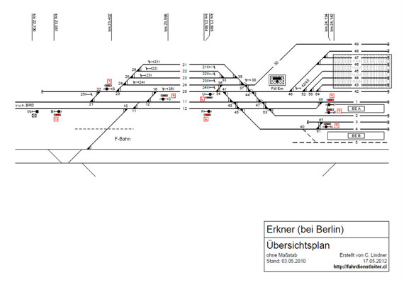 Lageplan Stellwerk Em Erkner 2012