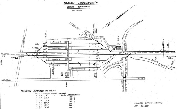 Lageplan 1967 Stellwerk Fhs Zentralflughafen Schönefeld