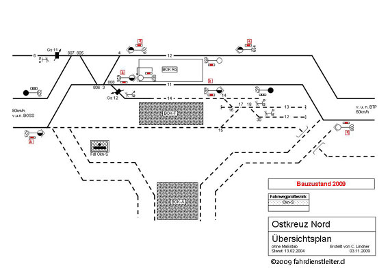 Lageplan Stellwerk Okn-S Ostkreuz Nord