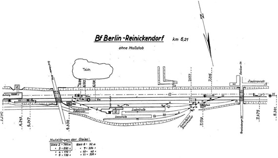 Lageplan 1967 Stellwerk Rwb Reinickendorf