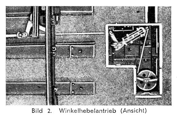 Winkelhebelantrieb